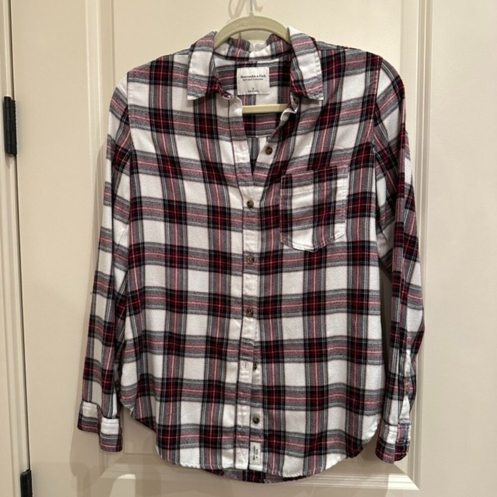 Abercrombie Plaid Flannel Button Down EUC!